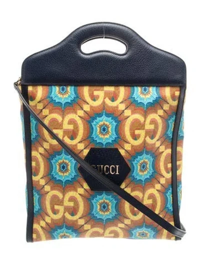 Pre-owned Gucci Jumbo Gg 100 Years Centennial Tote Medium In Yellow