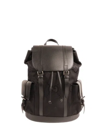Pre-owned Gucci Jumbo Gg Backpack In Black