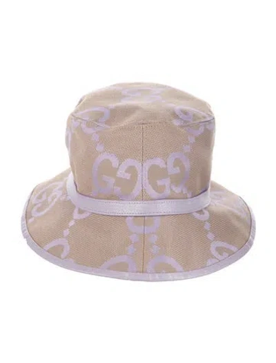 Pre-owned Gucci Jumbo Gg Bucket Hat In Neutrals
