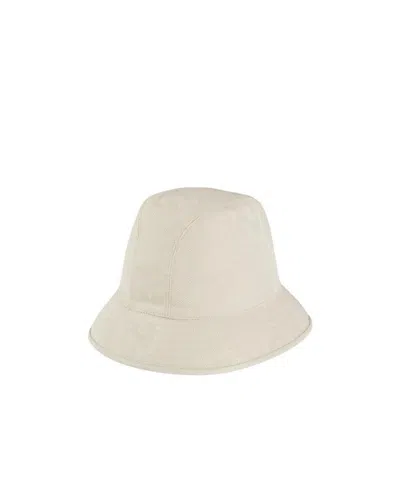 Gucci Jumbo Gg Bucket Hat In White