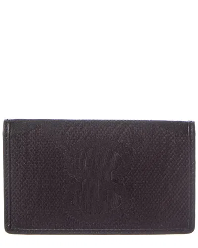 GUCCI GUCCI JUMBO GG CANVAS & LEATHER CARD HOLDER