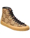 Gucci Maxi Gg High-top Sneakers In Brown