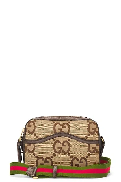 Gucci Messenger Bag With Jumbo Gg In Brown