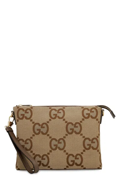 Gucci Jumbo Gg Messenger Bag In Brown