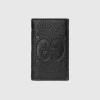 Gucci Jumbo Gg Card Case In Black