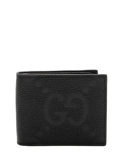 Pre-owned Gucci Jumbo Gg Embossed Bifold Wallet (authentic Pre-loved)