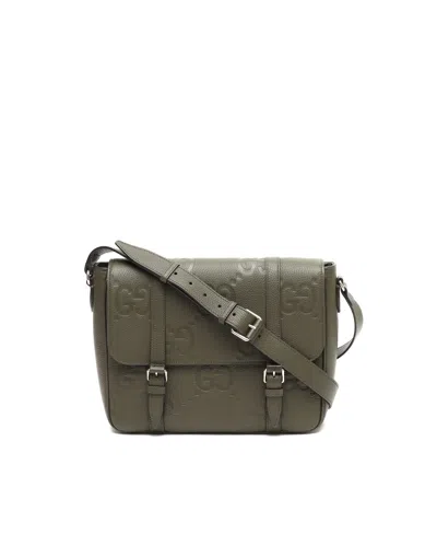 Pre-owned Gucci Jumbo Gg Medium Messenger Bag Messenger Bag In Green