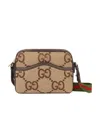 Gucci Jumbo Gg Messenger Bag In Nude