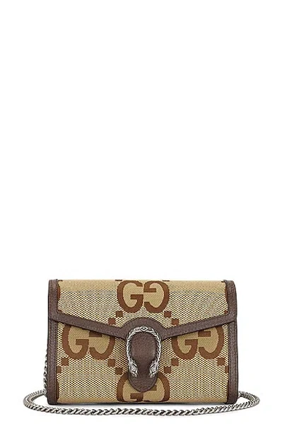 Pre-owned Gucci Gg Dionysus Chain Shoulder Bag In Brown