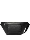 Gucci Jumbo Gg Monogram Embossed Belt Bag In Black