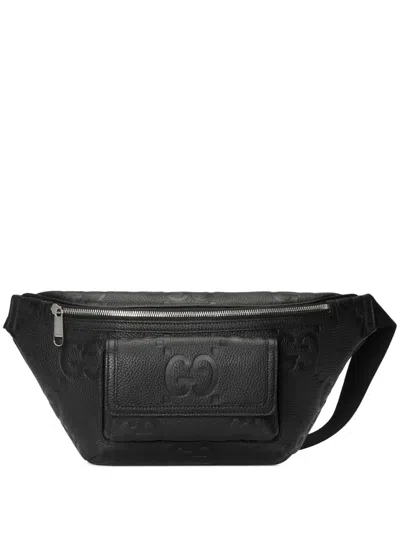 GUCCI JUMBO GG MONOGRAM EMBOSSED BELT BAG