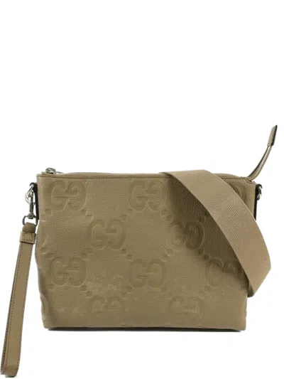 Pre-owned Gucci Jumbo Gg Shoulder Bag In Neutral