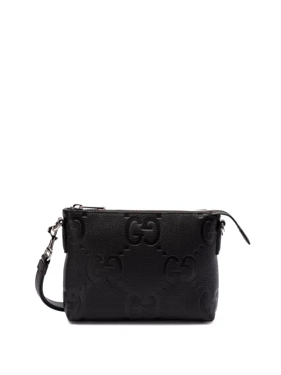 Gucci `jumbo Gg` Small Crossbody Bag In Black  