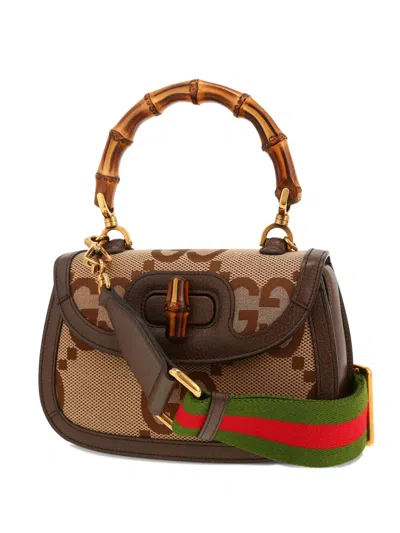 Pre-owned Gucci Jumbo Gg Small Shoulder Bag In Neutral