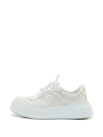 Pre-owned Gucci Jumbo Gg Sneakers In Neutral