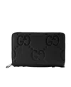 Gucci Jumbo Gg Travel Document Case In Black