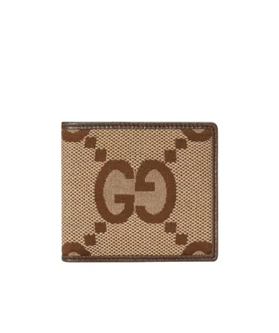 Gucci Jumbo Gg Wallet In Brown