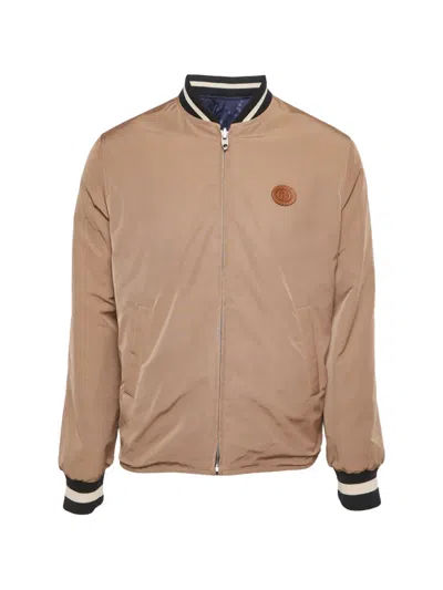 Pre-owned Gucci Jumbo Gg Zip-fastening Reversible Jacket In Neutral