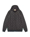 Gucci Reissverschlussjacke Mit Jumbo Gg Und Web In Gray