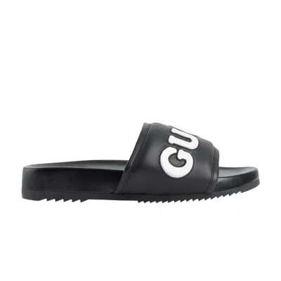 Pre-owned Gucci Jumbo Logo Slide 'black White' | Men's Size 5