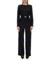 Gucci Square G Belt Jumpsuit In Black