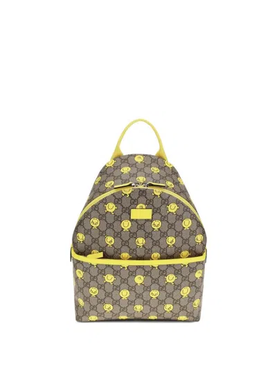 Gucci Gg Supreme Backpack Kids In Gray