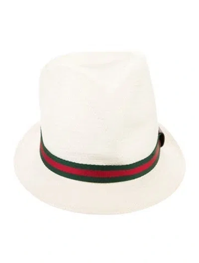 Pre-owned Gucci Babies'  Junior Fedora Hat In Neutral