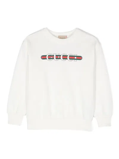 Gucci Kids' Junior Long Sleeves Sweatshirt In White