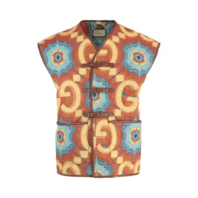 Pre-owned Gucci Kaleidoscope Vest 'orange/yellow' | Men's Size 48