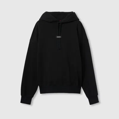 Gucci Kapuzenpullover Aus Baumwolljersey In Black