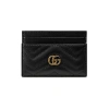 Gucci Marmont Leather Credit Card Case In Black