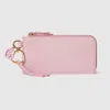 Gucci Card Case With Double G Charm In Pink