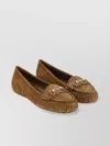 Gucci Women Biscuit Suede Loafers In Brown