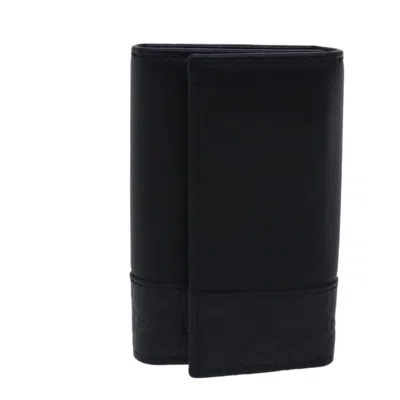 Pre-owned Gucci Key Case Black Leather Wallet  ()