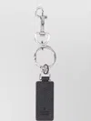 Gucci Key Holder With Metallic Keyring Attachment In Grey
