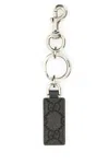 Gucci Men Gg Supreme Fabric Ophidia Keyring In Multicoloured
