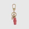 Gucci Keychain With Bamboo Details In Pink