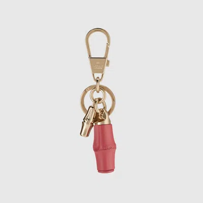 Gucci Keychain With Bamboo Details In Pink