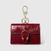 Gucci Keychain With Dionysus Motif In Burgundy