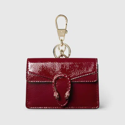 Gucci Keychain With Dionysus Motif In Burgundy