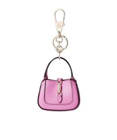Gucci Keychain With  Jackie Motif In Pink