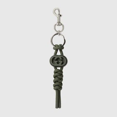 Gucci Keychain With Interlocking G In Green