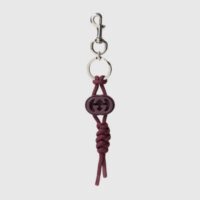 Gucci Keychain With Interlocking G In Red