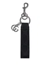 Gucci Keychain With Logo Charm In Black