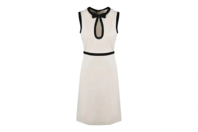 Pre-owned Gucci Keyhole Cut-out Pencil Dress White