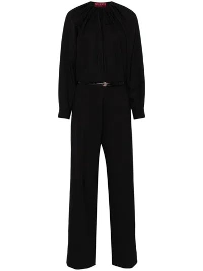 GUCCI KEYHOLE-NECK JUMPSUIT