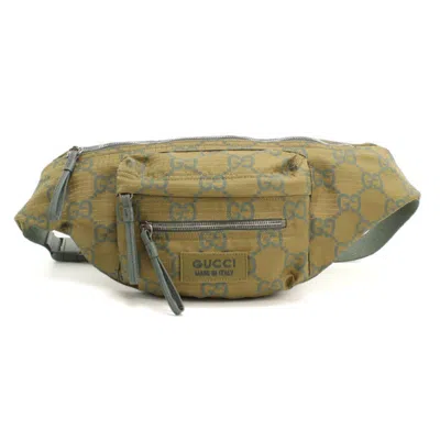 Pre-owned Gucci Khaki Nylon Fanny Pack Sling Bag () In Brown