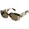 Gucci Oversized Square Frame Sunglasses With Glossy Finish