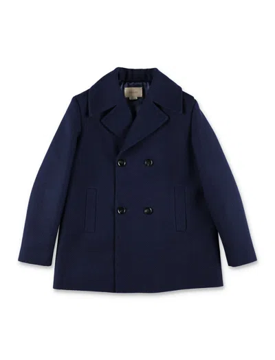 Gucci Kid - Caban Coat In Blu