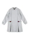 Gucci Web-stripe Cotton Dress In Grigio